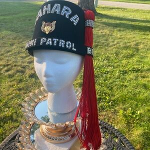 Vintage GROTTO PROPHET DOUBLE JEWEL FEZ WITH DELUXE PIN EMBLEM unisex